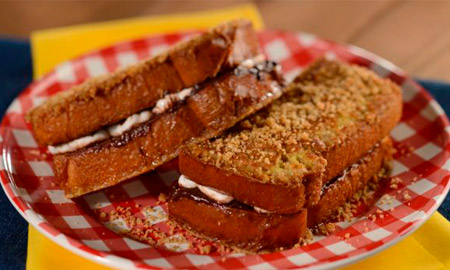 The S’more French Toast Sandwich from Woody’s Lunchbox tastes even better when you use mobile ordering (Photo: Walt Disney World)