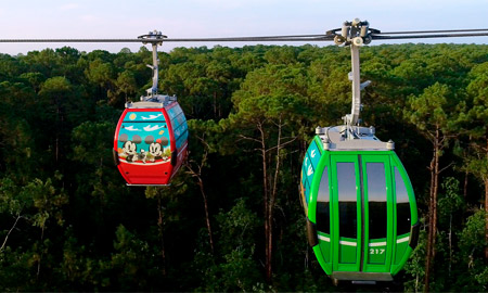 Take a ride on Disney's new Skyliner from Epcot to Hollywood Studios and several resorts (Photo: Walt Disney World News)