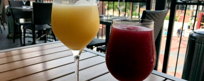 This yummy dole whip mimosa can be found at the new Disney Springs restaurant Wine Bar George (Photo: Disney Food Blog)