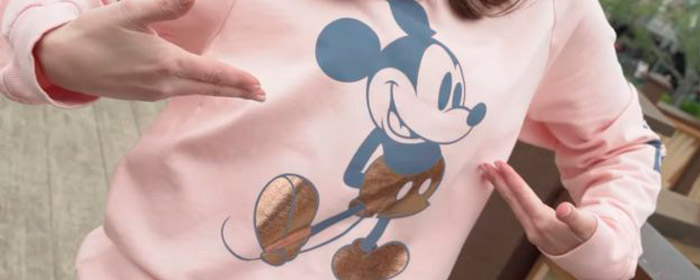 Get a Briar Rose Gold Mickey Mouse sweatshirt at Walt Disney World as part of the new Briar Rose Gold Collection (Photo: Disney Parks Blog)