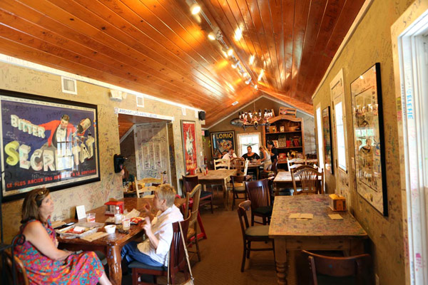 The Dining area upstairs at the second floor of Yellow Dog Eats.