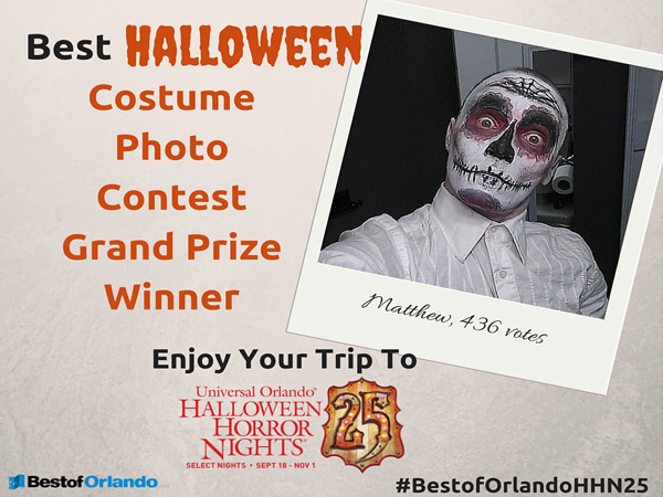 The dead and gruesome brides win the Halloween Costume Contest for a HHN25 Trip and Tickets.