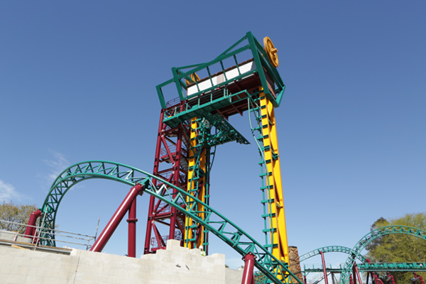 The ride begins with a climb up the 70-foot-tall elevator lift