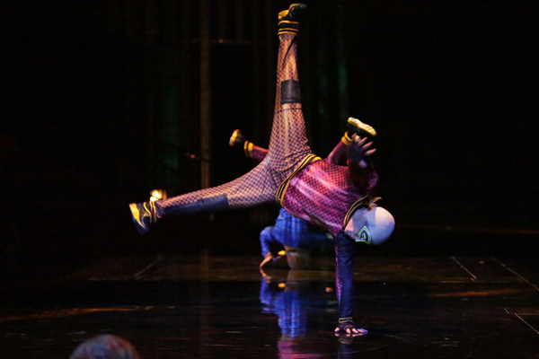 The B Boys were also on hand to perform during the preview of La Nouba